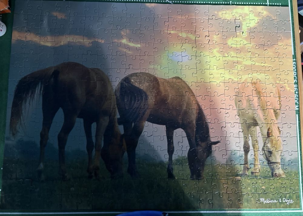 Sunrise Horses - Melissa & Doug puzzle collectible [Barcode 000772089944] - Main Image 2