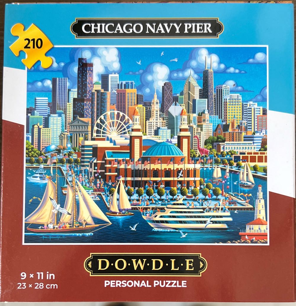 Chicago Navy Pier - Dowdle Folk Art puzzle collectible [Barcode 671095901260] - Main Image 3