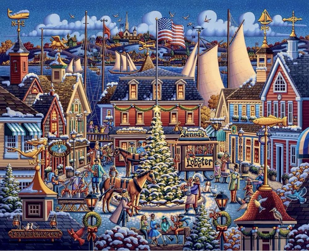 Kennebunkport - Dowdle Folk Art puzzle collectible [Barcode 671095905282] - Main Image 2