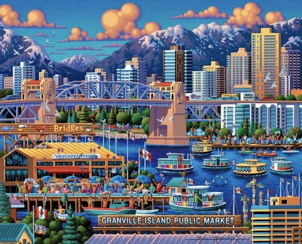 Granville Island - Dowdle Folk Art puzzle collectible [Barcode 671095903820] - Main Image 2