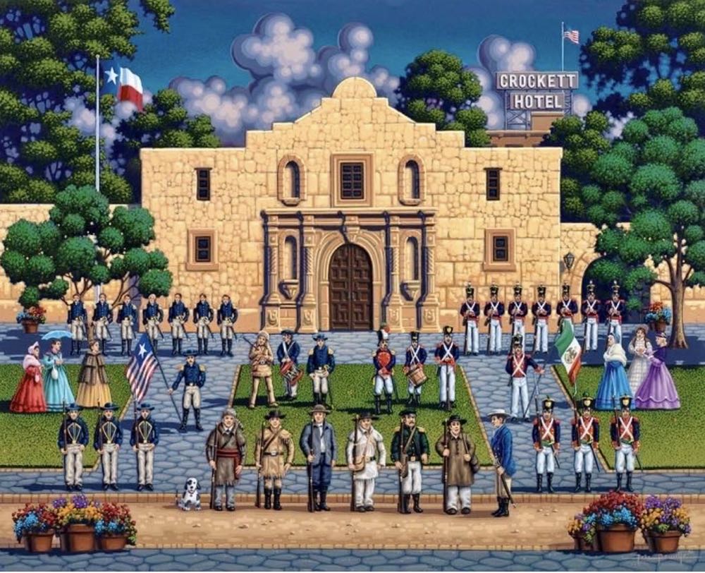 The Alamo 🆕 - Dowdle Folk Art puzzle collectible [Barcode 671095902229] - Main Image 2