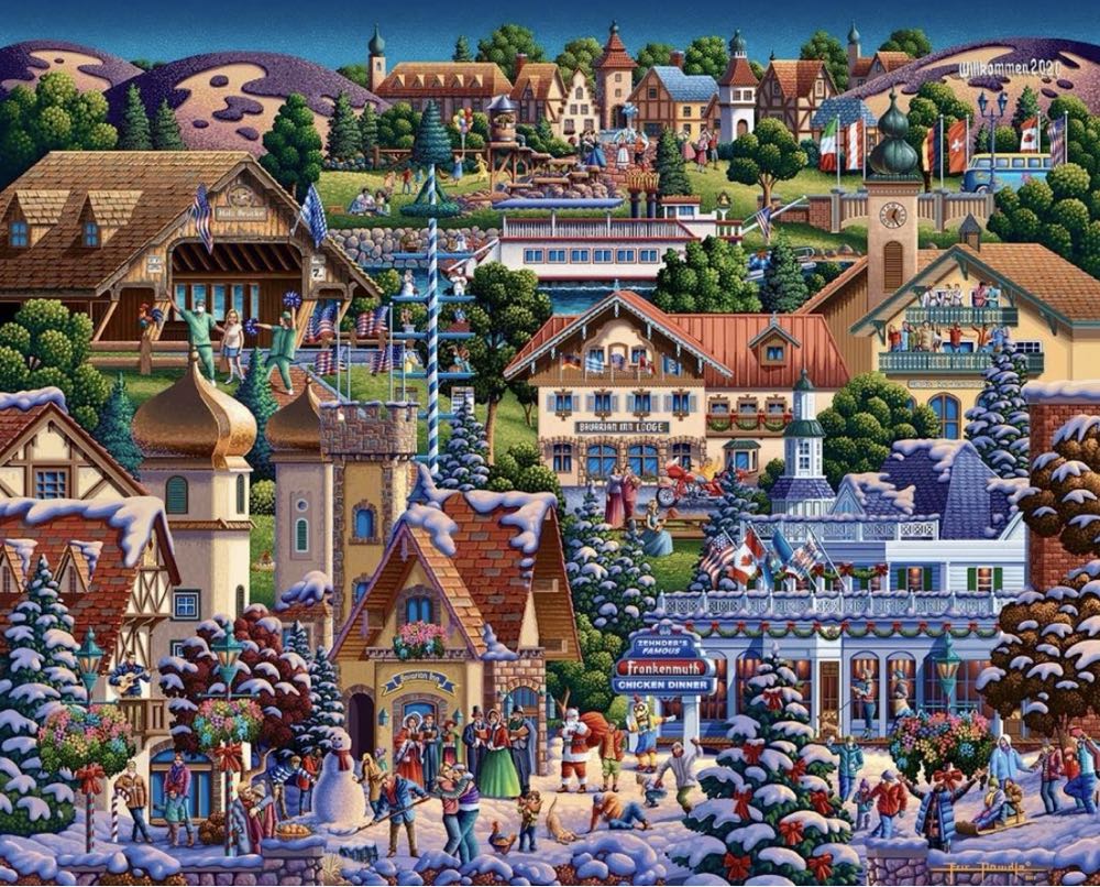 Frankenmuth - Dowdle Folk Art puzzle collectible [Barcode 671095905176] - Main Image 2