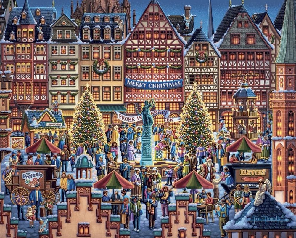 Frankfurt - Dowdle Folk Art puzzle collectible [Barcode 671095905343] - Main Image 2