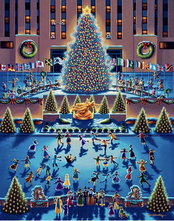 Winter Fun • - Dowdle Folk Art puzzle collectible [Barcode 671095901192] - Main Image 2