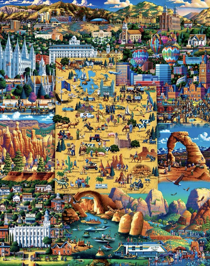 Best of Utah • - Dowdle Folk Art puzzle collectible [Barcode 671095904063] - Main Image 2
