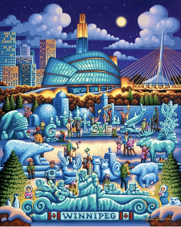 Winnipeg - Dowdle Folk Art puzzle collectible [Barcode 671095903905] - Main Image 2