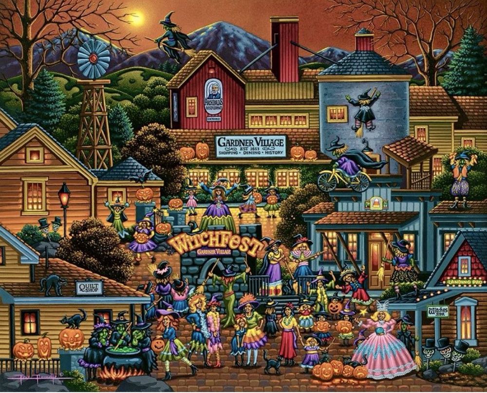 Witchfest • - Dowdle Folk Art puzzle collectible [Barcode 671095902496] - Main Image 2