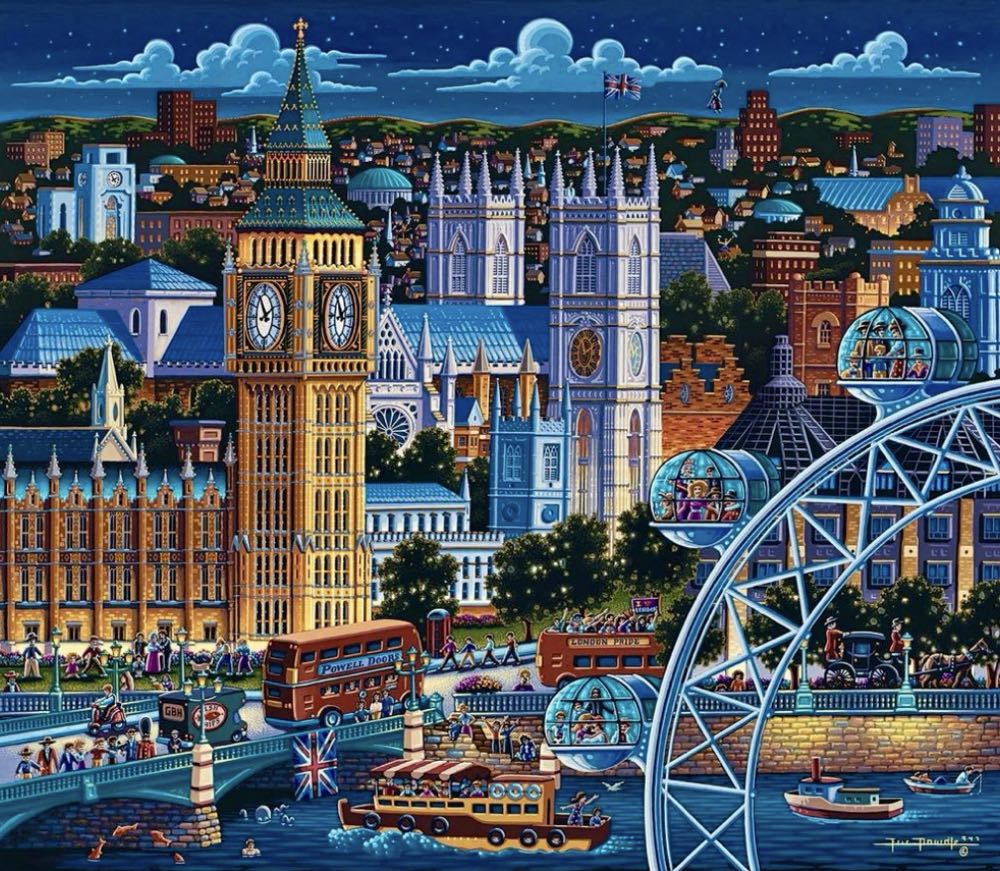 London • - Dowdle Folk Art puzzle collectible [Barcode 671095901161] - Main Image 2