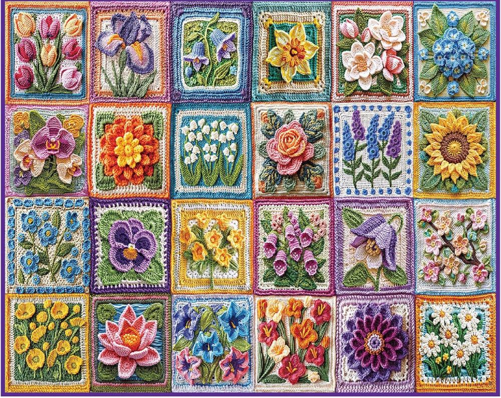 Flower Crochet DONATED  - White Mountain puzzle collectible [Barcode 724819268962] - Main Image 2