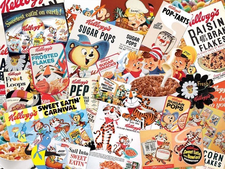 Vintage Kelloggs : Retro Kelloggs Characters - Karmin International puzzle collectible [Barcode 773392026100] - Main Image 2