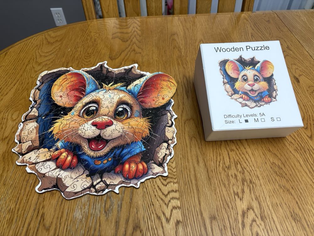 Wooden Mouse  puzzle collectible - Main Image 3