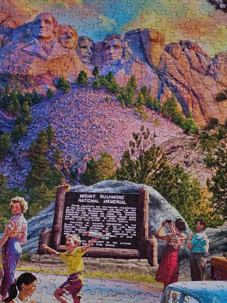 Family Road Trip Mount Rushmore Annie H - White Mountain puzzle collectible [Barcode 724819269297] - Main Image 4