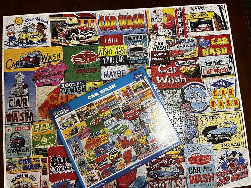 Car Wash✅ - White Mountain puzzle collectible [Barcode 724819269273] - Main Image 2