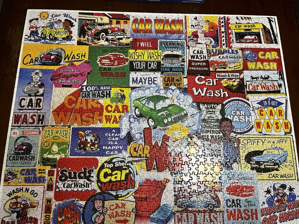 Car Wash✅ - White Mountain puzzle collectible [Barcode 724819269273] - Main Image 3