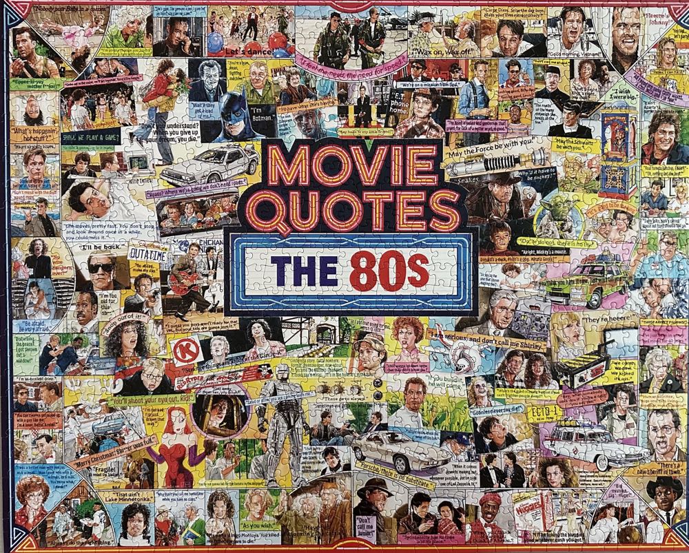 Movie Quotes The 80’s - SOLD - White Mountain puzzle collectible - Main Image 2