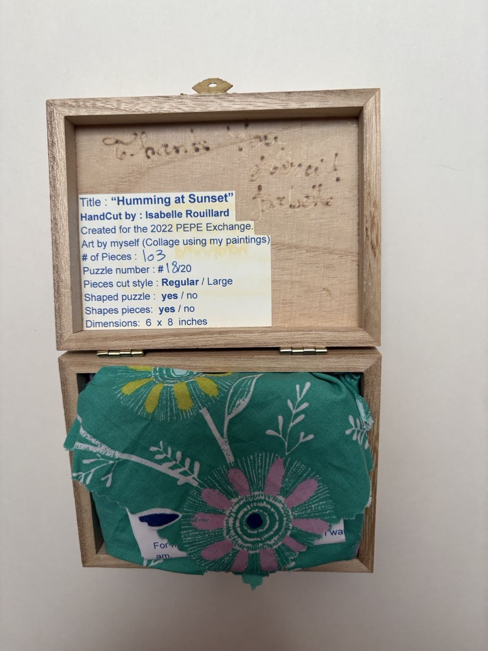 Humming At Sunset - Puzzlapy puzzle collectible - Main Image 4