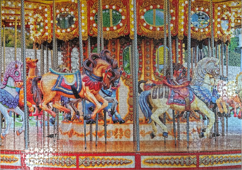 Vintage Carousel Horses - Colorluxe puzzle collectible [Barcode 4895145412643] - Main Image 2