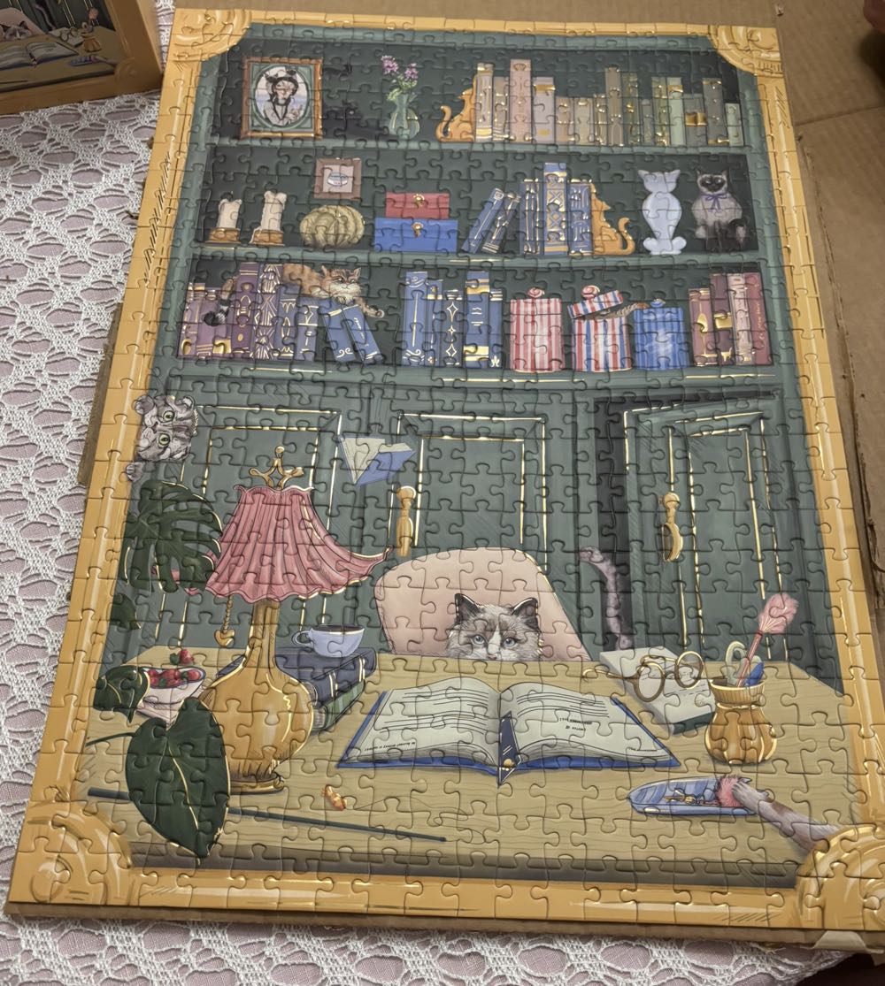 Cat Library- GONE - Good Juju Ink puzzle collectible [Barcode 769947352435] - Main Image 2