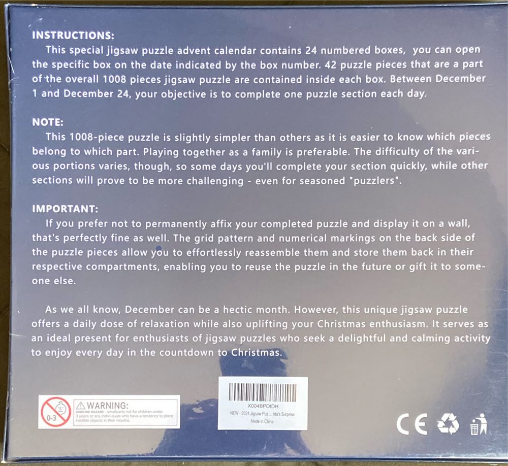 Advent Calendar - The Jigsaw Puzzle puzzle collectible - Main Image 2