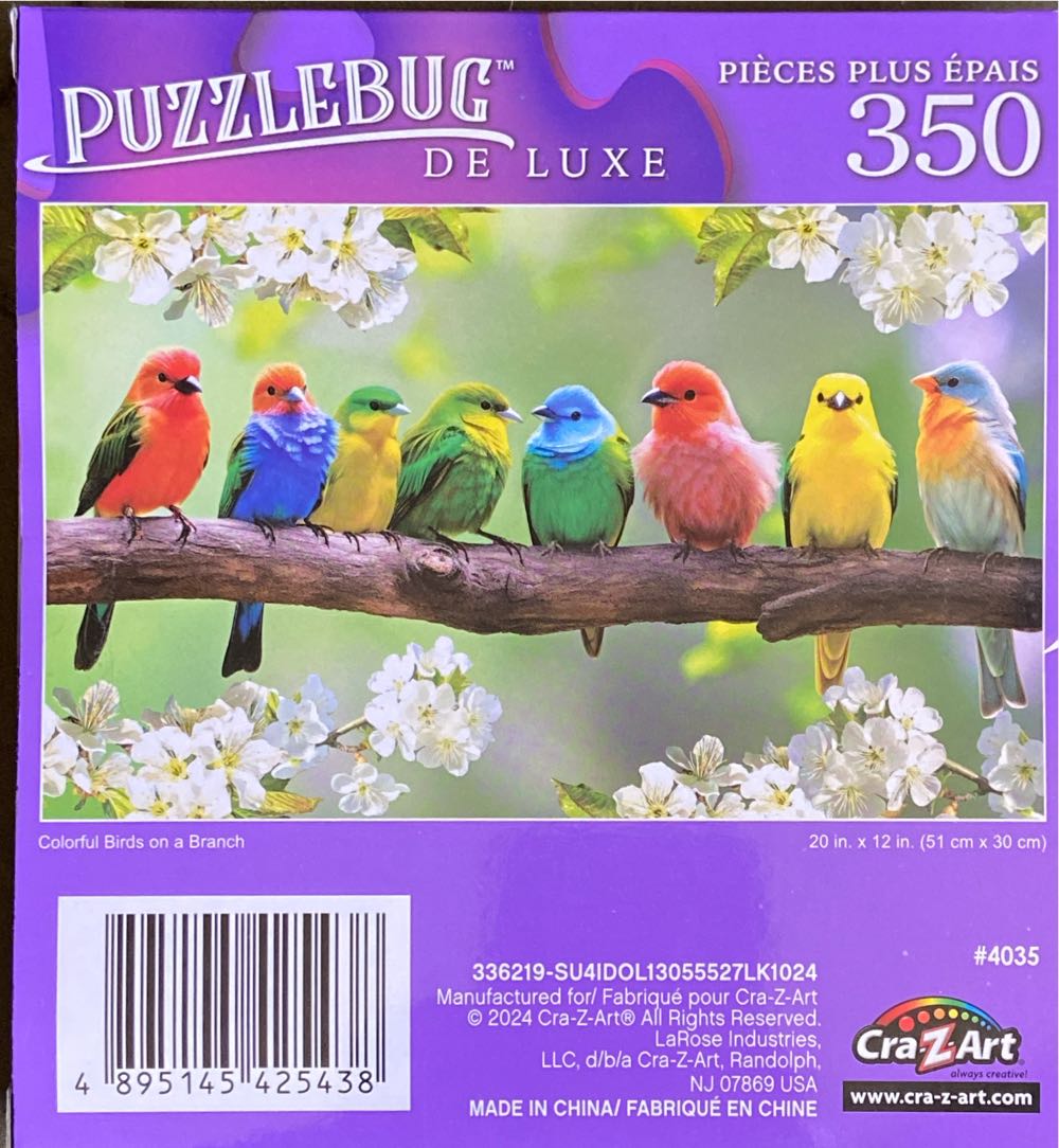 Colorful Birds On A Branch - Puzzlebug Deluxe 🇺🇲 puzzle collectible [Barcode 4895145425438] - Main Image 2