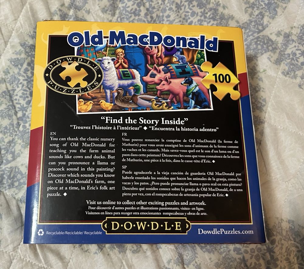 Old MacDonald - Dowdle puzzle collectible [Barcode 671095304368] - Main Image 4