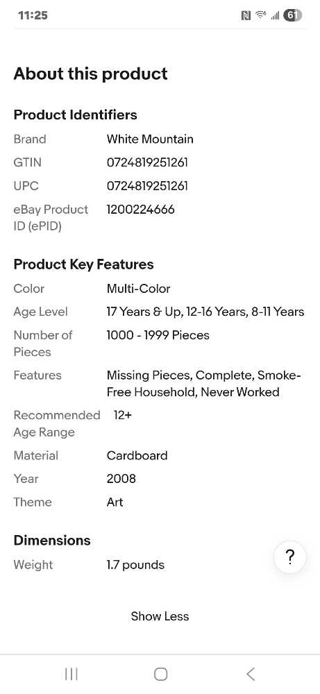 Grampa Watches the Kids - White Mountain puzzle collectible [Barcode 191200008214] - Main Image 3