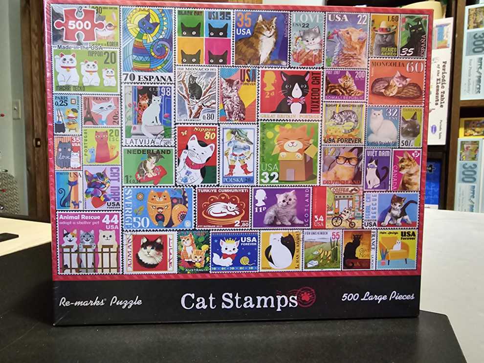 Cat Stamps - Re-marks puzzle collectible [Barcode 681410197087] - Main Image 2