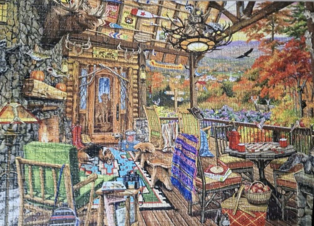 Bluebird Adirondack Porch - Bluebird Puzzle puzzle collectible [Barcode 3663384907548] - Main Image 3