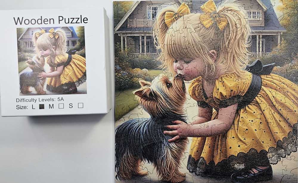 Girl & Dog - Wooden Puzzle puzzle collectible - Main Image 3