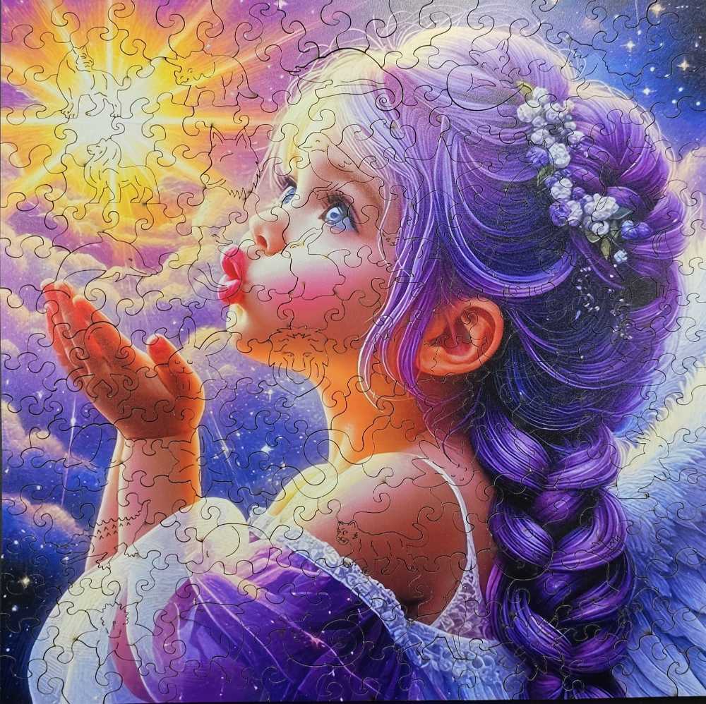 Wooden Enchanting Purple Princess - Wooden Puzzle puzzle collectible - Main Image 2