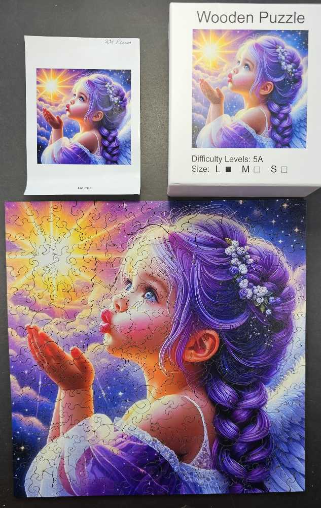 Wooden Enchanting Purple Princess - Wooden Puzzle puzzle collectible - Main Image 3