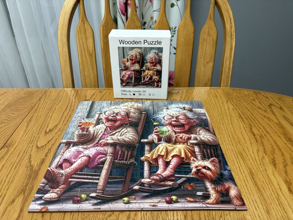 Wooden Happy Grandmas - Wooden Puzzle puzzle collectible - Main Image 2