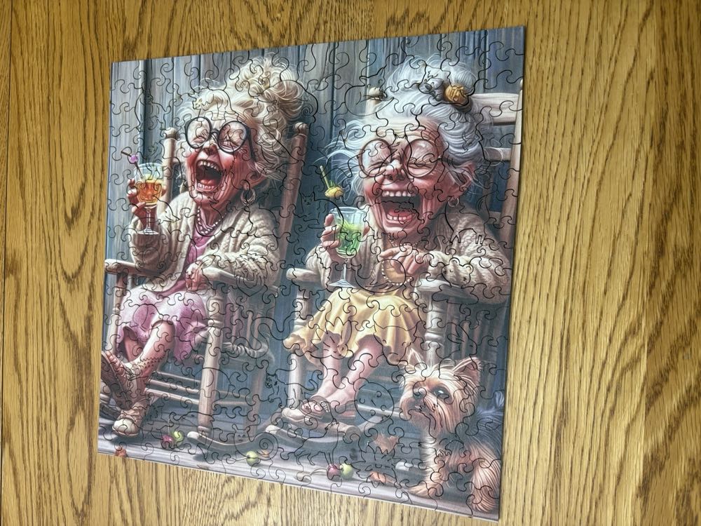 Wooden Happy Grandmas - Wooden Puzzle puzzle collectible - Main Image 3