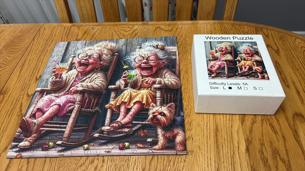 Wooden Happy Grandmas - Wooden Puzzle puzzle collectible - Main Image 4