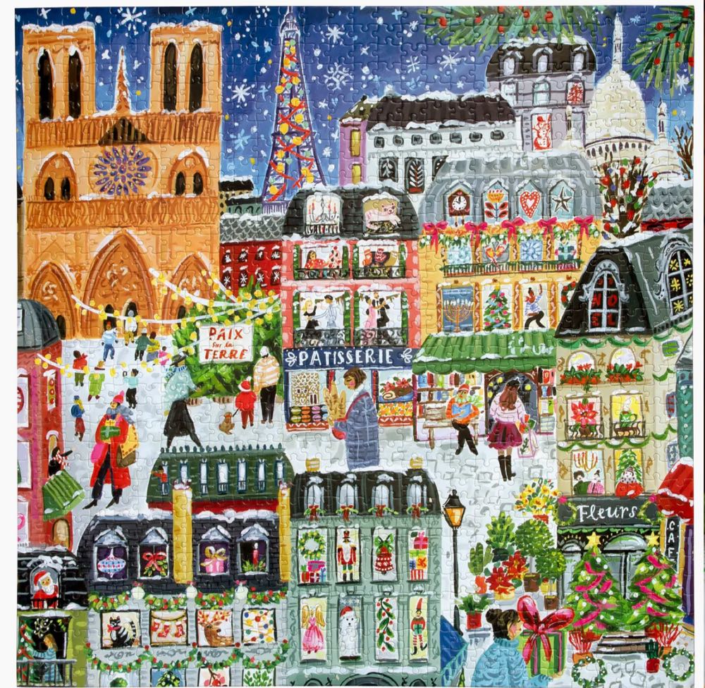 Paris Christmas - Eeboo puzzle collectible [Barcode 689196515781] - Main Image 2