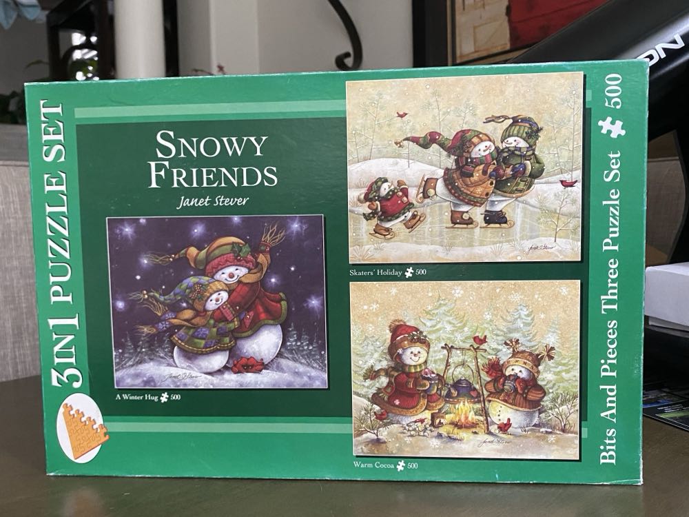 Snowy Friends (trio) - “A Winter Hug” - Bits & Pieces puzzle collectible [Barcode 704812441739] - Main Image 2