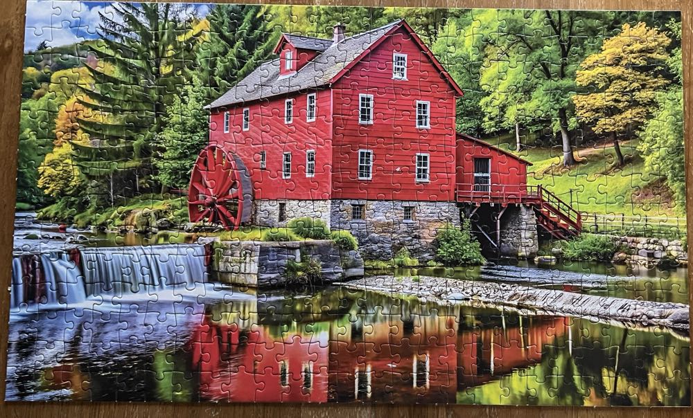 Beautiful Red Mill By The River - Puzzlebug / Cra-Z-Art puzzle collectible [Barcode 4895145425438] - Main Image 2