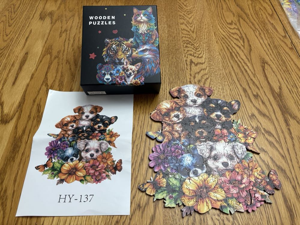 Wooden Whimsy Woodland Pups - Wooden Puzzle puzzle collectible - Main Image 3