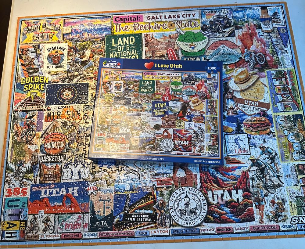 I Love Utah - White Mountain Puzzles puzzle collectible [Barcode 724819269242] - Main Image 4