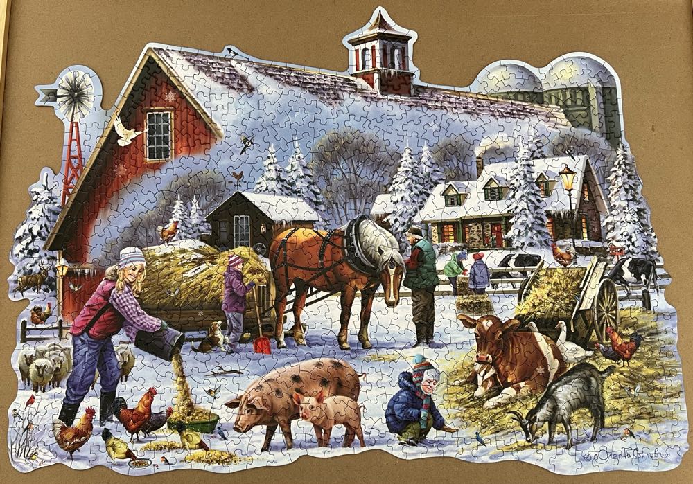 Winter On The Farm - Bits & Pieces puzzle collectible [Barcode 192949070258] - Main Image 2