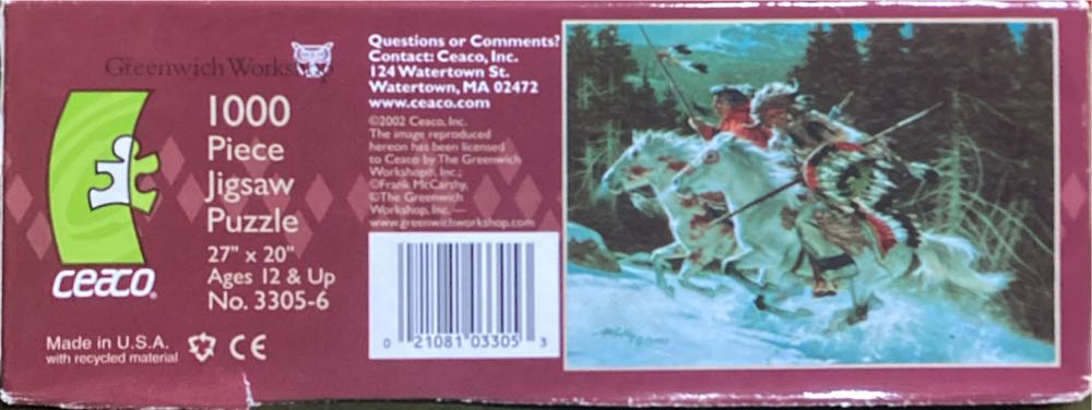 In The Land Of The Winter Hawk - Ceaco puzzle collectible - Main Image 3