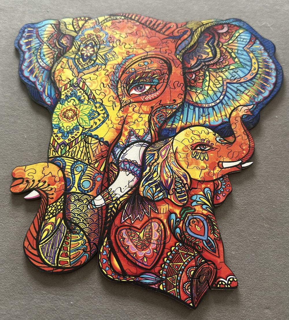 Elephant: Maternal Love - Kaayee puzzle collectible - Main Image 2