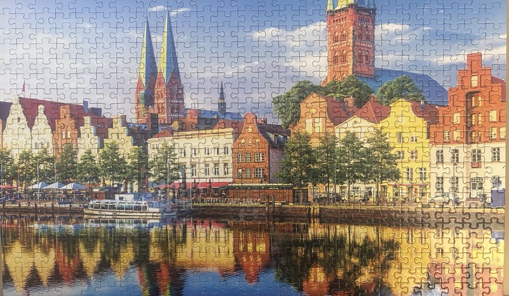 0212 Cra-Z-Art: Scenic Summer Sunset On The Old Town Pier, Lubeck, Germany - Craz-Z-Art puzzle collectible [Barcode 4895145425209] - Main Image 2