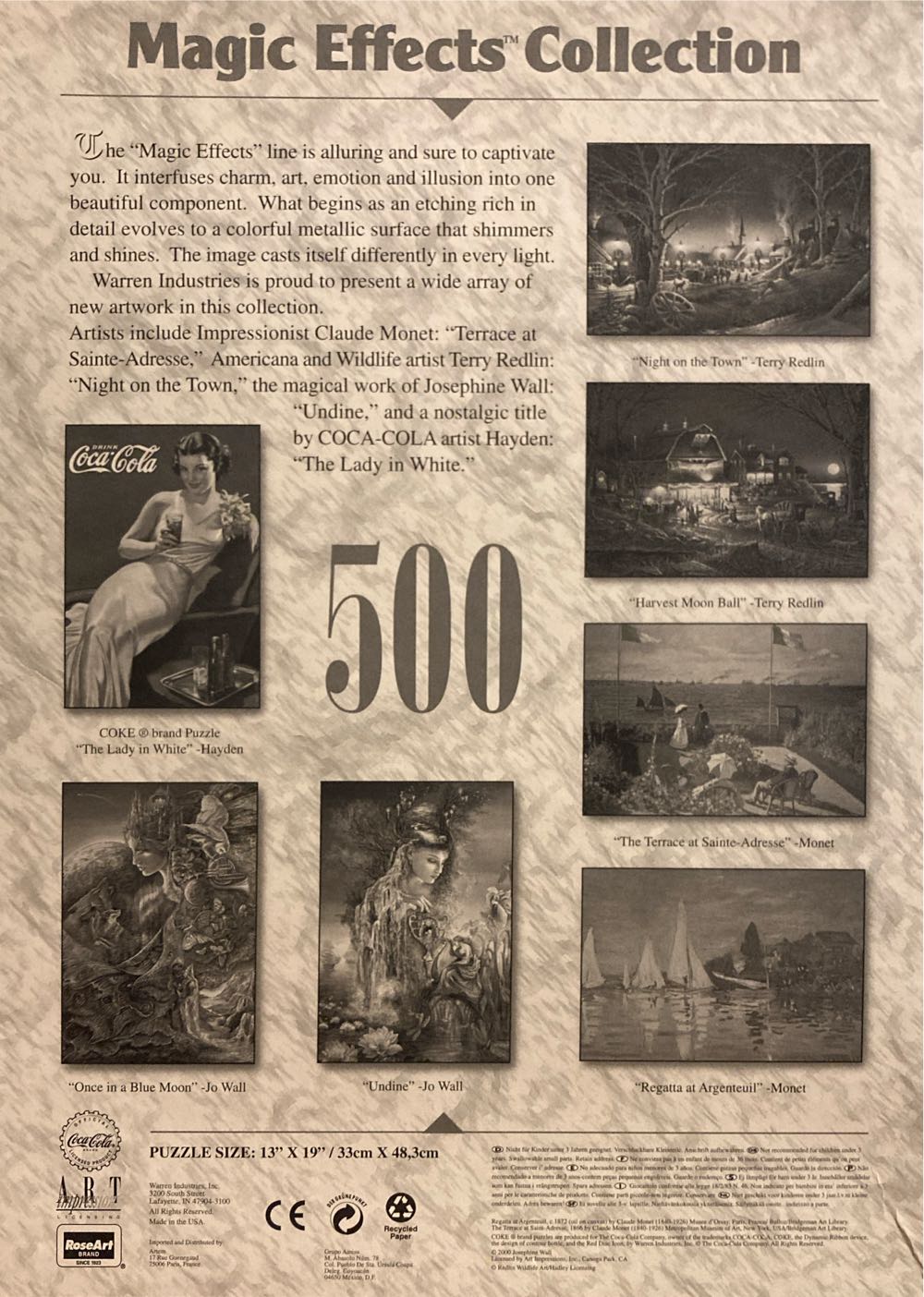 The Lady in White - Rose Art Brand puzzle collectible - Main Image 2