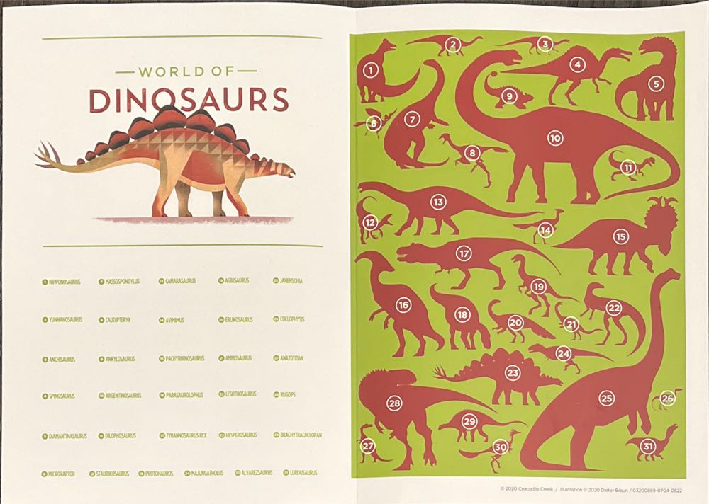 World Of Dinosaurs  - Crocodile Creek puzzle collectible [Barcode 732396762001] - Main Image 4