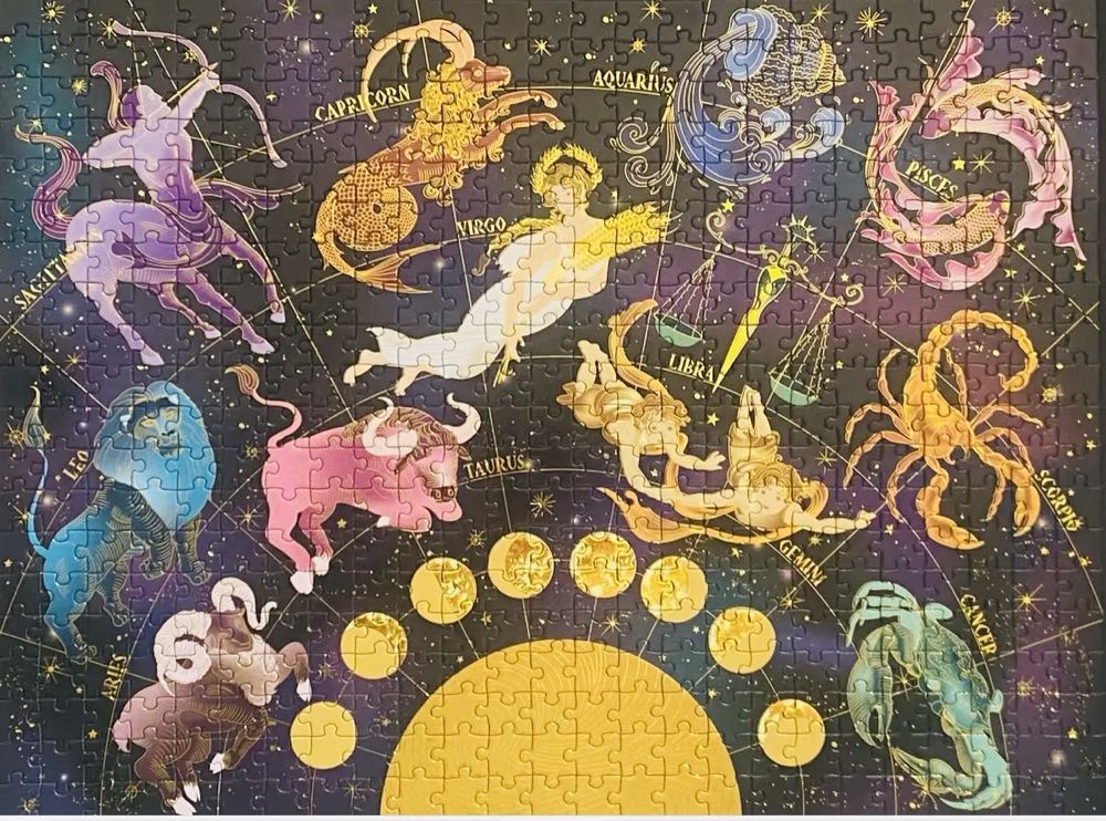 0129 Mindbogglers: Gold Zodiac Signs - Mindbogglers puzzle collectible - Main Image 2