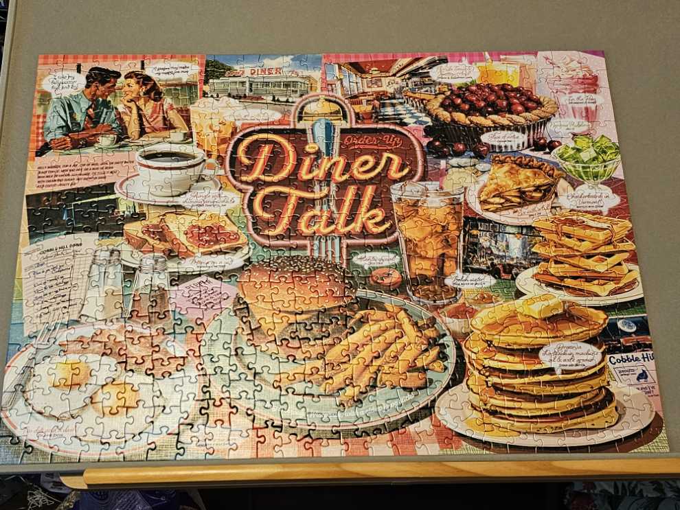 Diner Talk - Cobble Hill puzzle collectible [Barcode 625012451253] - Main Image 2
