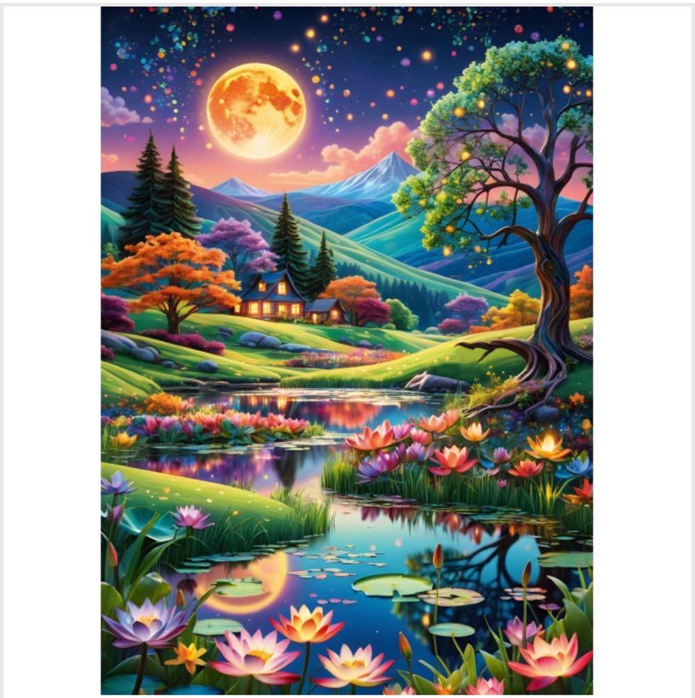 Full Moon Night (Nuit De Pleine Lune) - Alipson puzzle collectible [Barcode 3667232501728] - Main Image 2