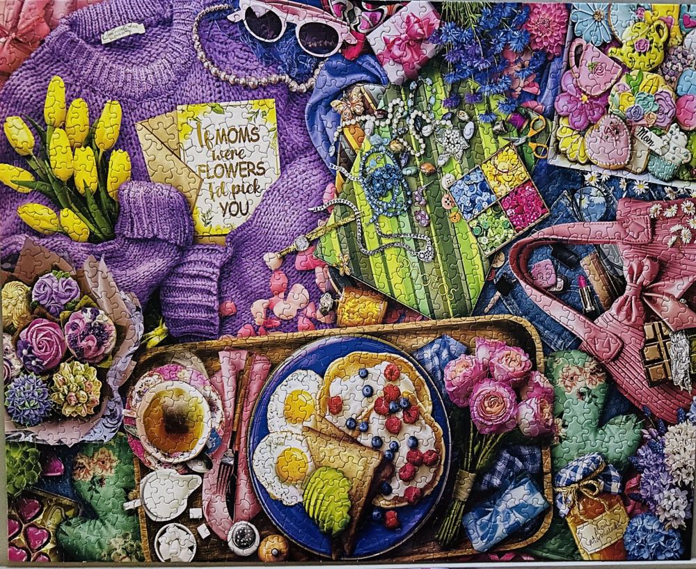 Sold - Love You Mom - White Mountain puzzle collectible - Main Image 2