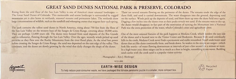 Great Sand Dunes National Park And Preserve - Impact Photo Graphics puzzle collectible - Main Image 2